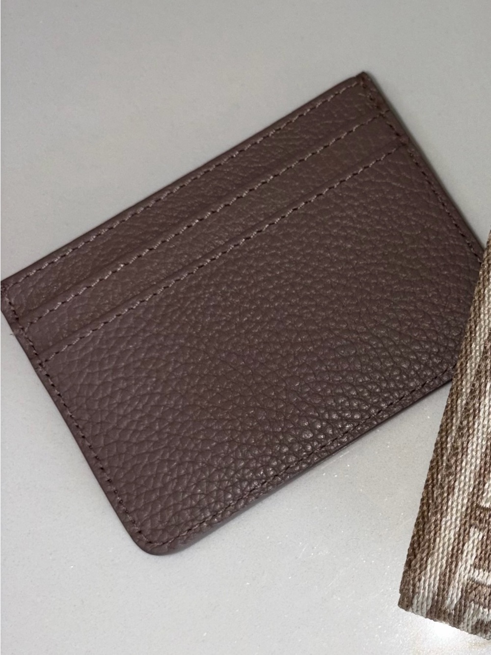 Pom Pom London mocha green or black card case holder wallet NEW - Picture 3 of 3